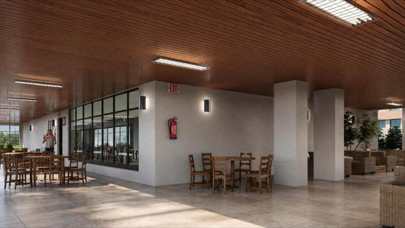 915 Dean Street - covered terrace dining rendering